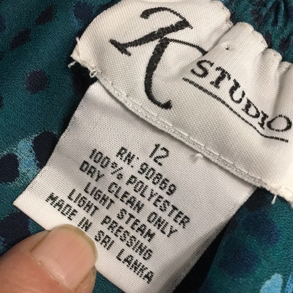 K Studio Black large paisley pattern skirt - Picture 7 of 10